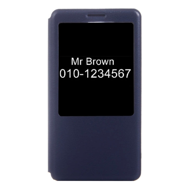 Horizontal Flip Leather Case with Call Display ID for Huawei Ascend Mate 7