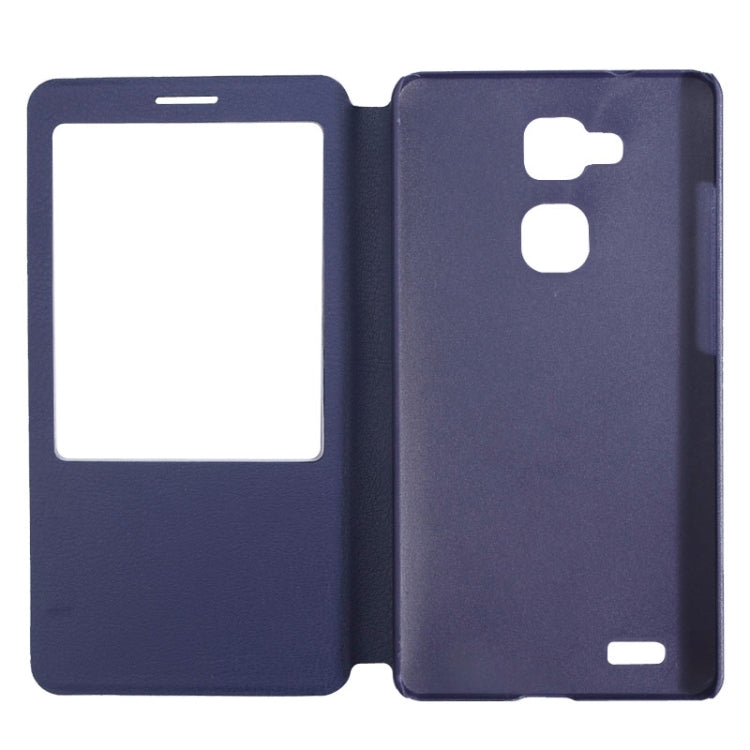 Horizontal Flip Leather Case with Call Display ID for Huawei Ascend Mate 7