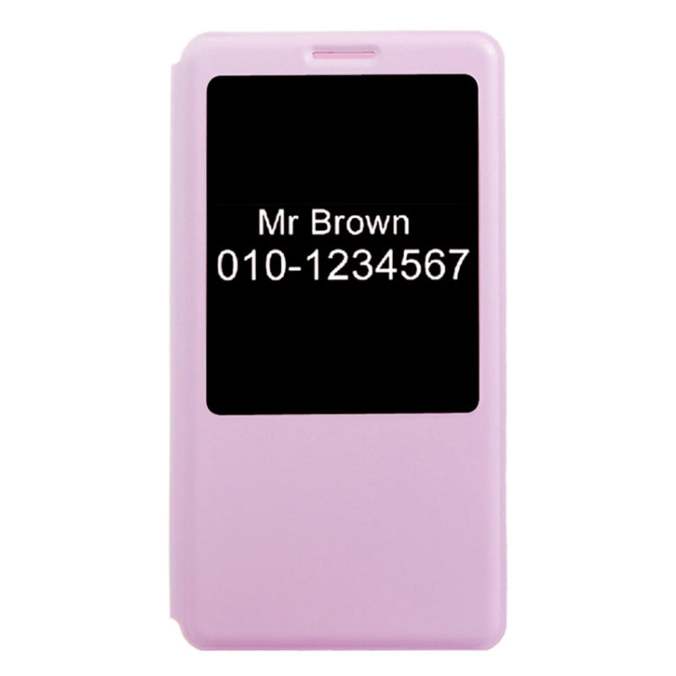 Horizontal Flip Leather Case with Call Display ID for Huawei Ascend Mate 7