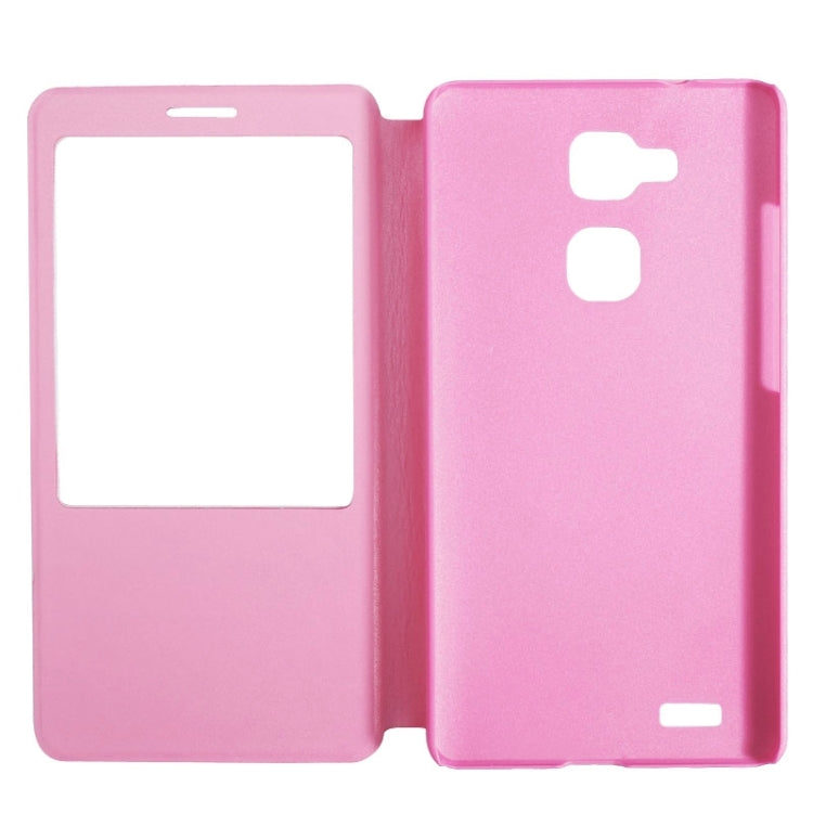 Horizontal Flip Leather Case with Call Display ID for Huawei Ascend Mate 7