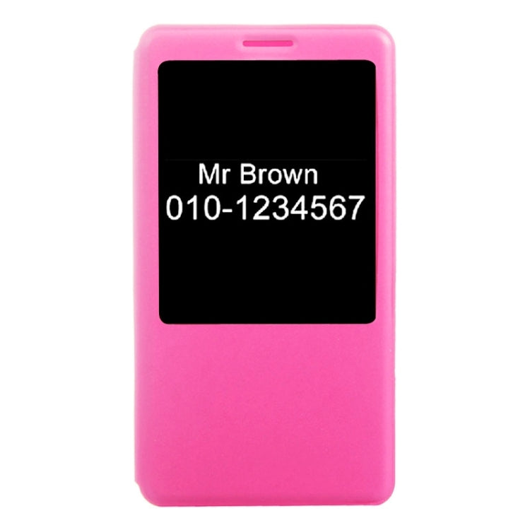 Horizontal Flip Leather Case with Call Display ID for Huawei Ascend Mate 7