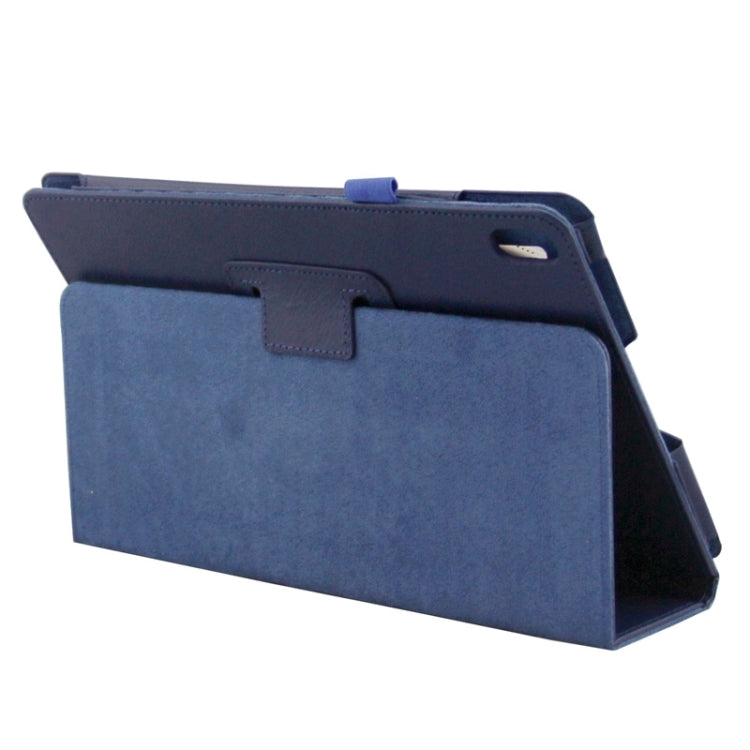 2-fold Litchi Texture Leather Case with Holder for Lenovo A10-70 / A7600