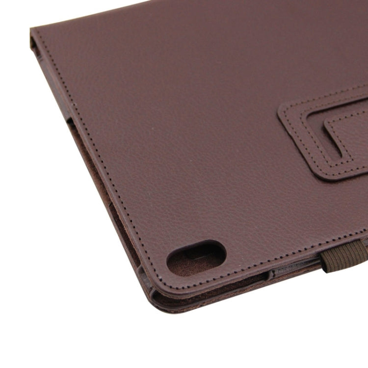 2-fold Litchi Texture Leather Case with Holder for Lenovo A10-70 / A7600