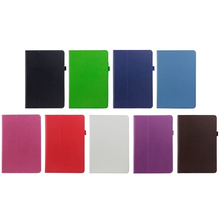 2-fold Litchi Texture Leather Case with Holder for Lenovo A10-70 / A7600