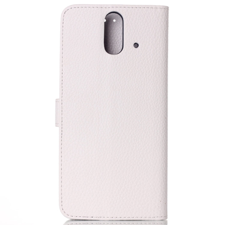 Litchi Texture Flip Leather Case with Card Slots & Holder for HTC One E8