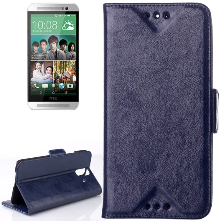 Oil Leather Case with Card Slots & Holder for HTC One E8