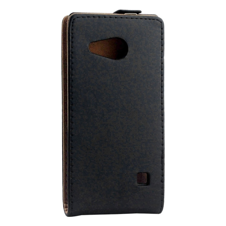 Vertical Flip Magnetic Button Leather Case for Nokia Lumia 730