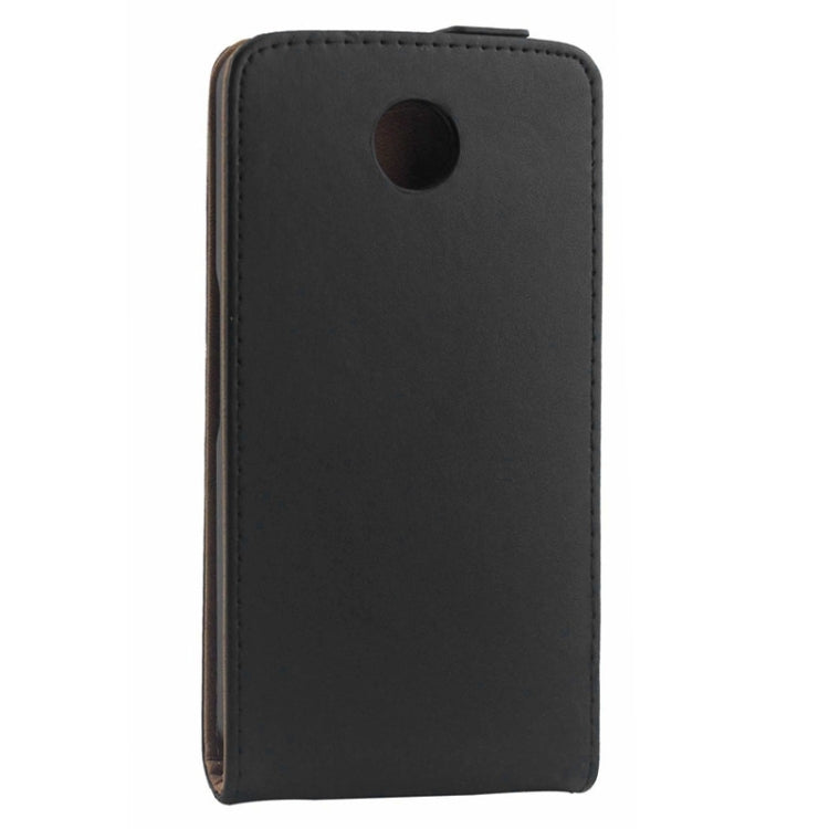 Vertical Flip Magnetic Button Leather Case for Google Nexus 6