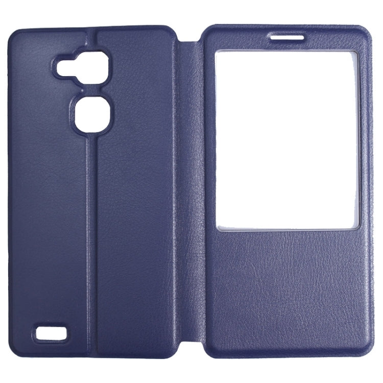 Leather Case with Display Window for Huawei Ascend Mate 7