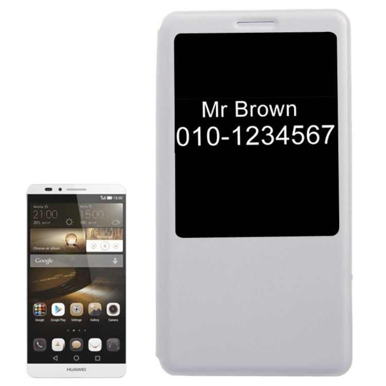 Leather Case with Display Window for Huawei Ascend Mate 7