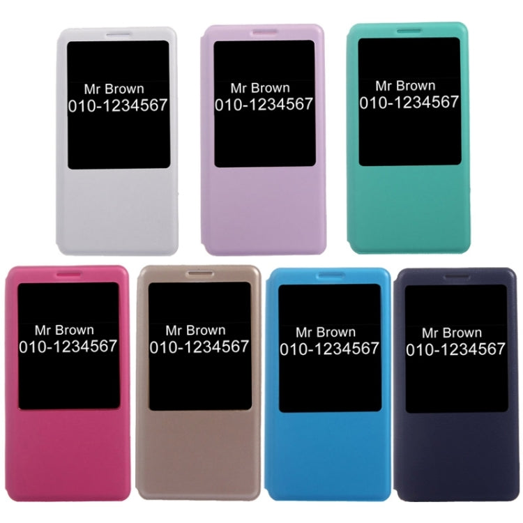 Leather Case with Display Window for Huawei Ascend Mate 7