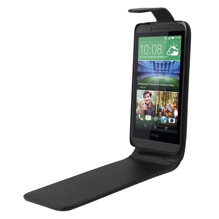 Vertical Flip Magnetic Button PU Leather Case for HTC Desire 510
