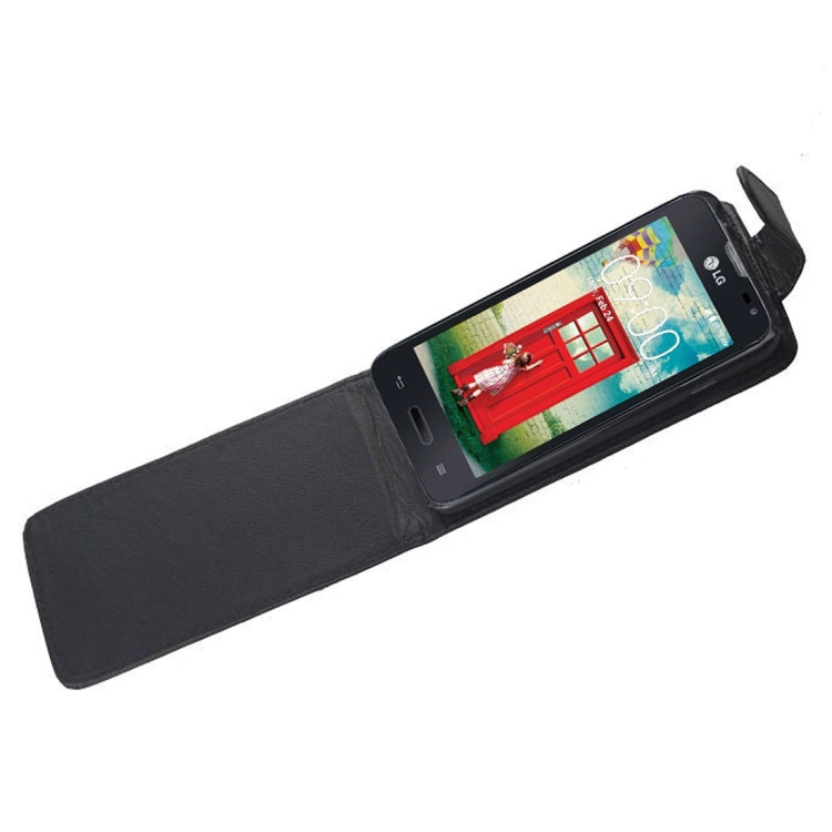 High Quality Vertical Flip Leather Case for LG L90 / D410(Black)