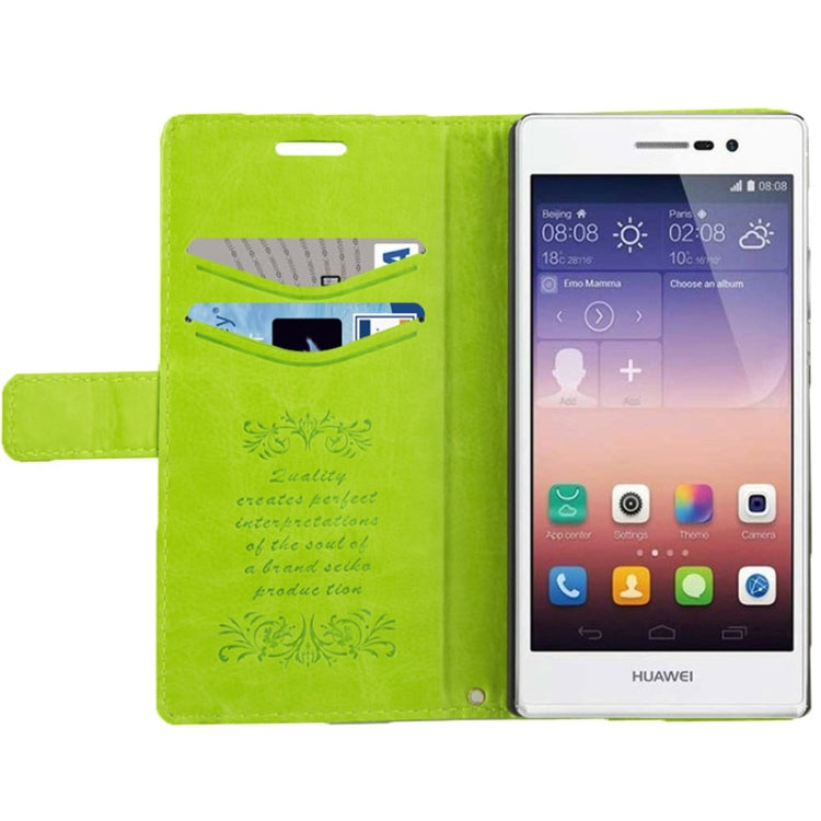Fine Sheepskin Texture Flip Leather Case with Card Slots & Holder for Huawei Ascend P7 (3G Version)