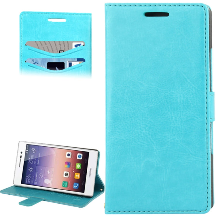 Fine Sheepskin Texture Flip Leather Case with Card Slots & Holder for Huawei Ascend P7 (3G Version)