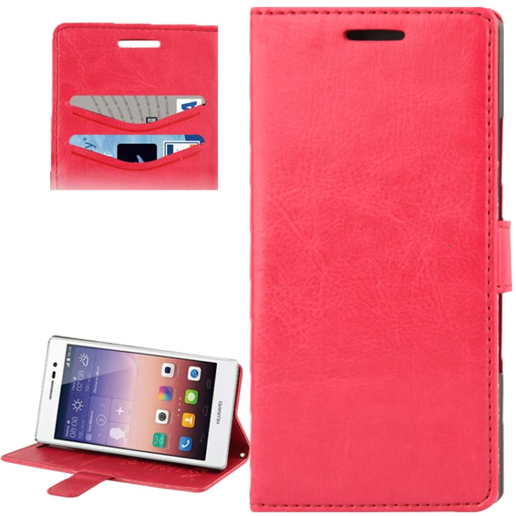 Fine Sheepskin Texture Flip Leather Case with Card Slots & Holder for Huawei Ascend P7 (3G Version)