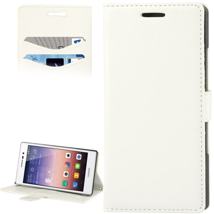 Fine Sheepskin Texture Flip Leather Case with Card Slots & Holder for Huawei Ascend P7 (3G Version)