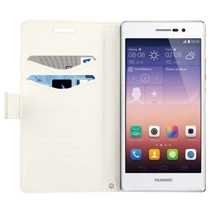 Fine Sheepskin Texture Flip Leather Case with Card Slots & Holder for Huawei Ascend P7 (3G Version)