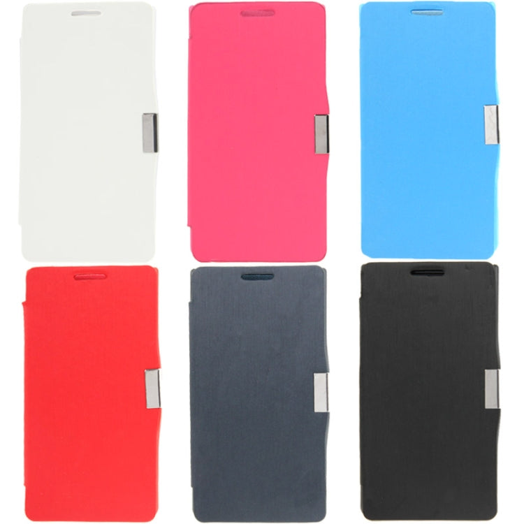 Brushed Texture Horizontal Flip Magnetic Buckle Leather Protective Case for LG Optimus L7 / P705   (Magenta)