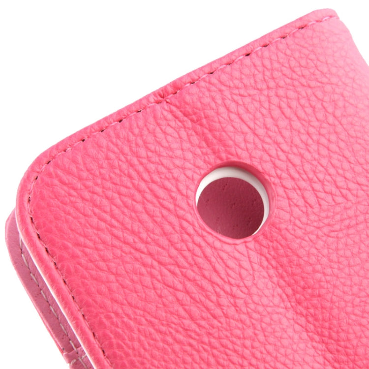 Litchi Texture Button Flip Leather Case with Card Slots & Holder for Motorola Moto E / XT1021