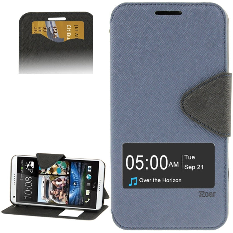 Cross Texture Horizontal Flip Magnetic Buckle Leather Case with Card Slots & Holder for  HTC Desire 816 / 800