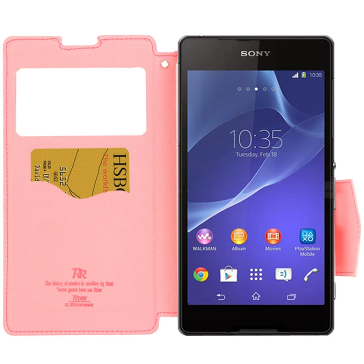 Litchi Texture Horizontal Flip Magnetic Buckle Leather Case with Call Display ID & Card Slots & Holder for Sony Xperia T2 Ultra / XM50