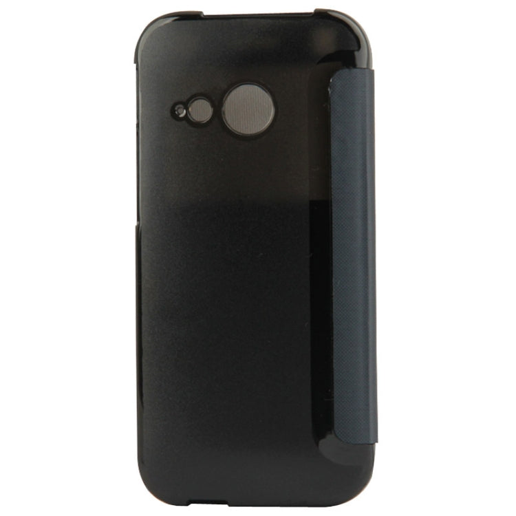 Horizontal Flip Leather Case with Call Display ID for HTC One / M8 mini