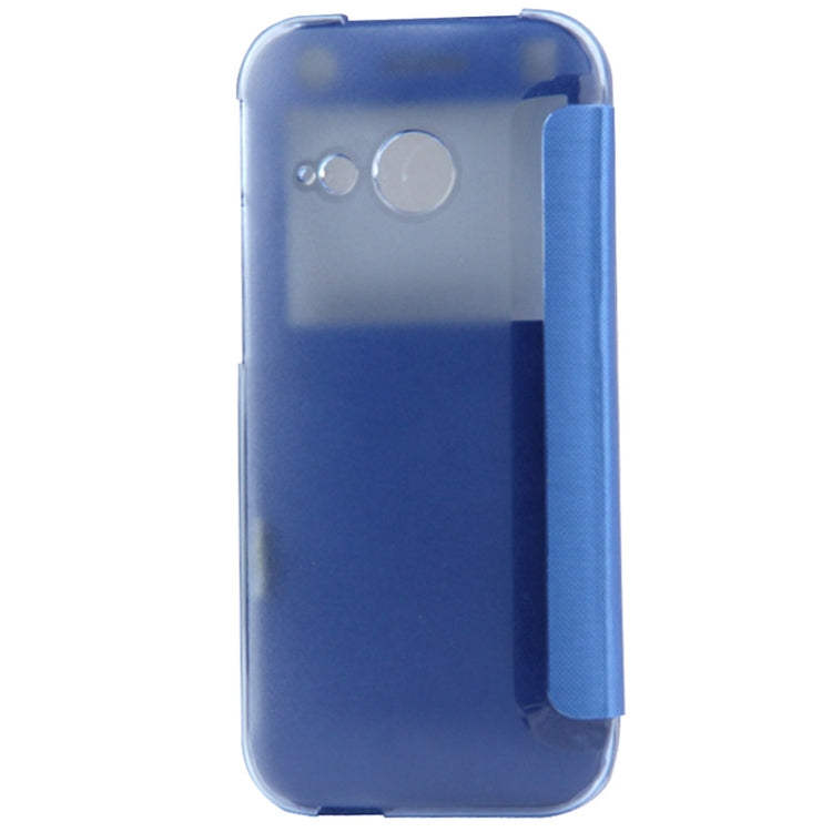 Horizontal Flip Leather Case with Call Display ID for HTC One / M8 mini