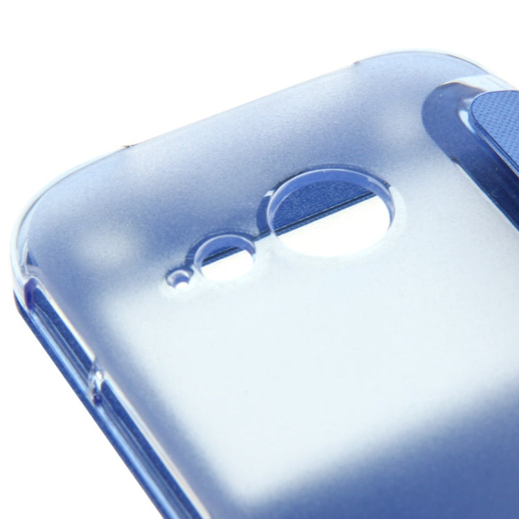 Horizontal Flip Leather Case with Call Display ID for HTC One / M8 mini