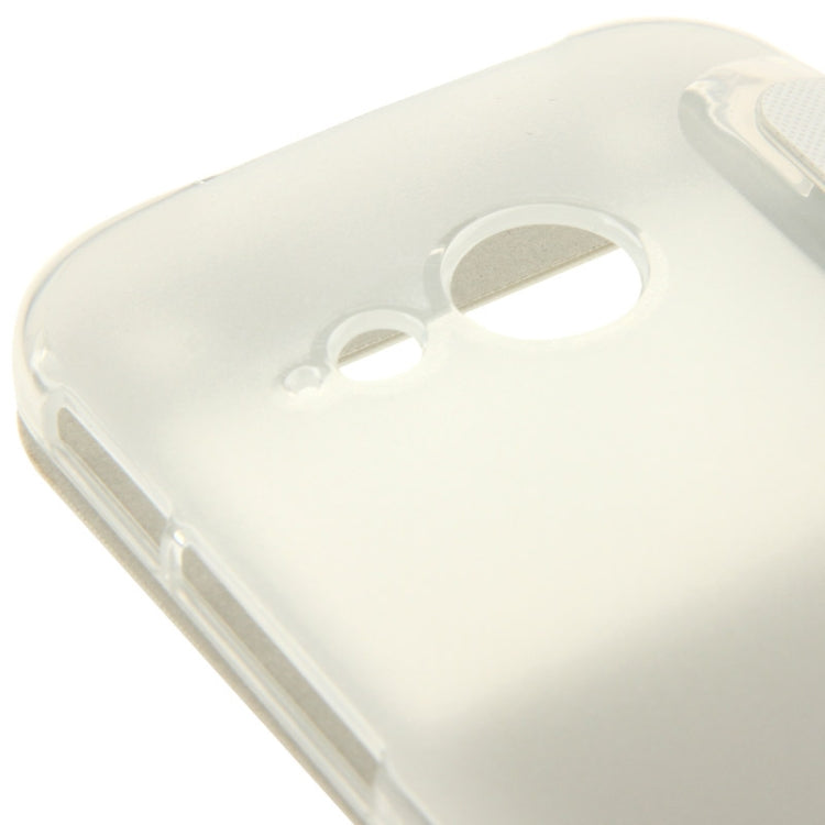 Horizontal Flip Leather Case with Call Display ID for HTC One / M8 mini