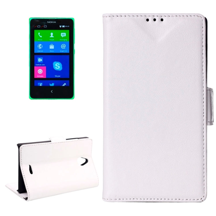 Oil Skin Texture Horizontal Flip Leather Case with Holder for Nokia X2