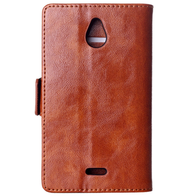 Oil Skin Texture Horizontal Flip Leather Case with Holder for Nokia X2