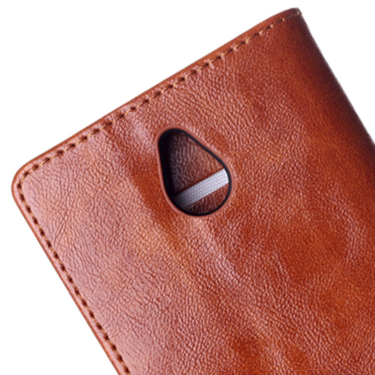 Oil Skin Texture Horizontal Flip Leather Case with Holder for Nokia X2