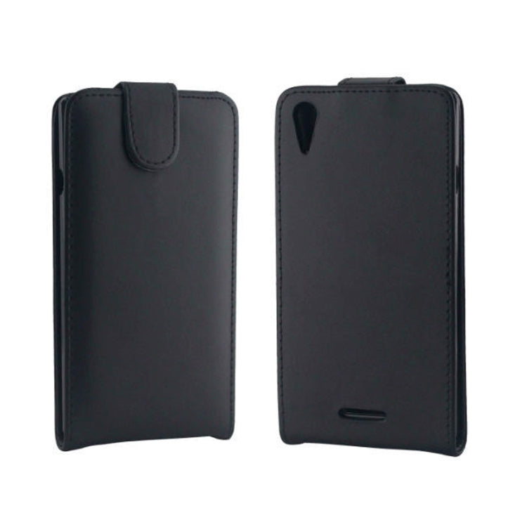 Vertical Flip Leather Case for Sony Xperia T3 / M50W(Black)