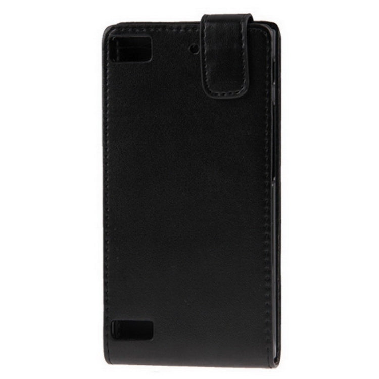 Vertical Flip Leather Case for Blackberry Z3(Black)