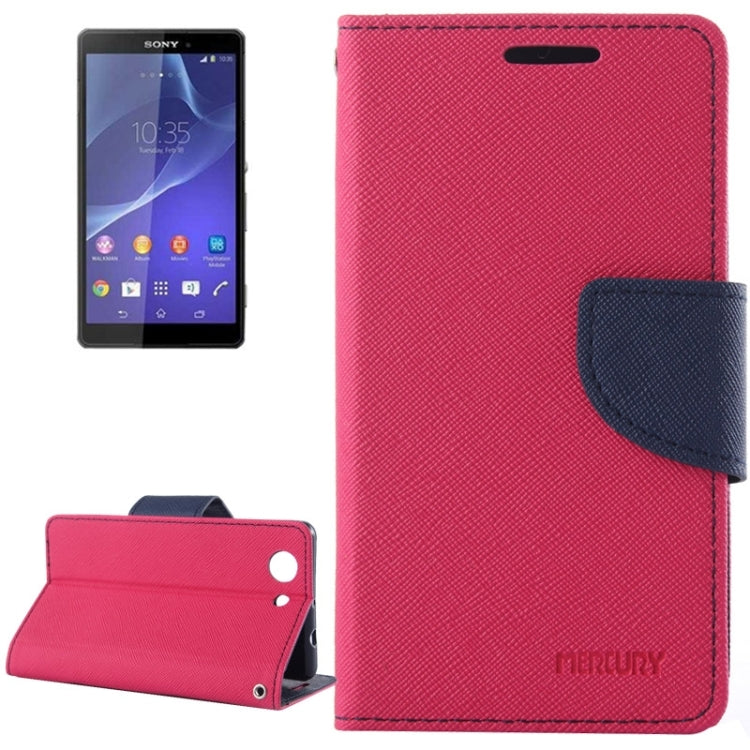 Cross Texture Leather Case with Holder & Card Slots & Wallet for Sony Xperia Z3 Compact