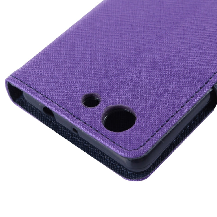 Cross Texture Leather Case with Holder & Card Slots & Wallet for Sony Xperia Z3 Compact