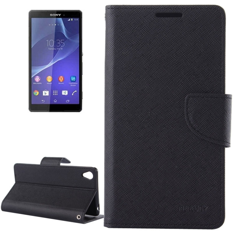 Cross Texture Leather Case with Holder & Card Slots & Wallet for Sony Xperia Z3