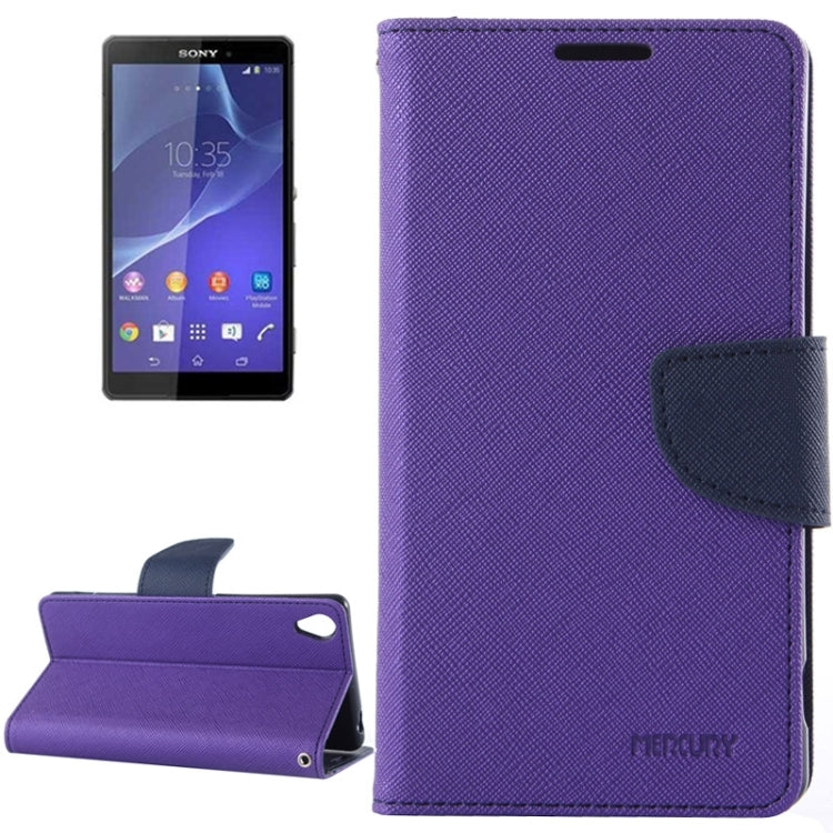 Cross Texture Leather Case with Holder & Card Slots & Wallet for Sony Xperia Z3