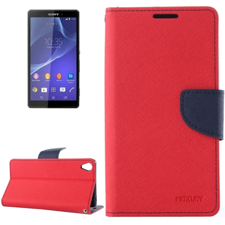 Cross Texture Leather Case with Holder & Card Slots & Wallet for Sony Xperia Z3