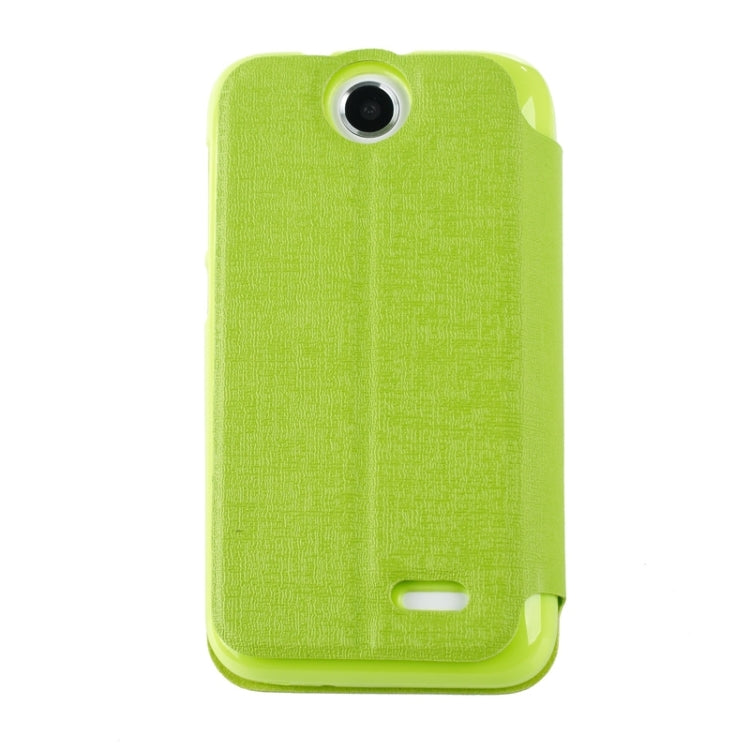 Oracle Texture Horizontal Flip Leather Case with Call Display ID & Holder for HTC Desire 310
