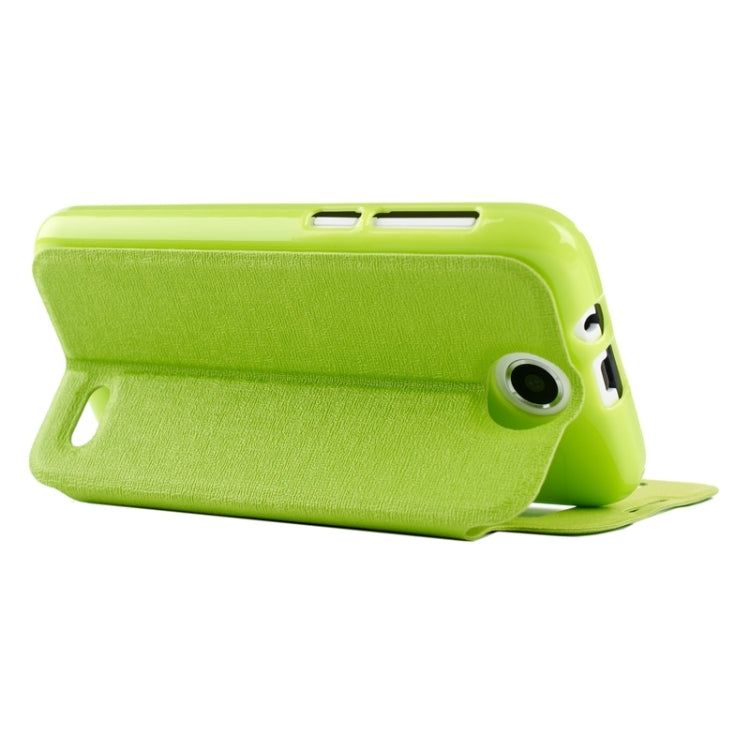 Oracle Texture Horizontal Flip Leather Case with Call Display ID & Holder for HTC Desire 310