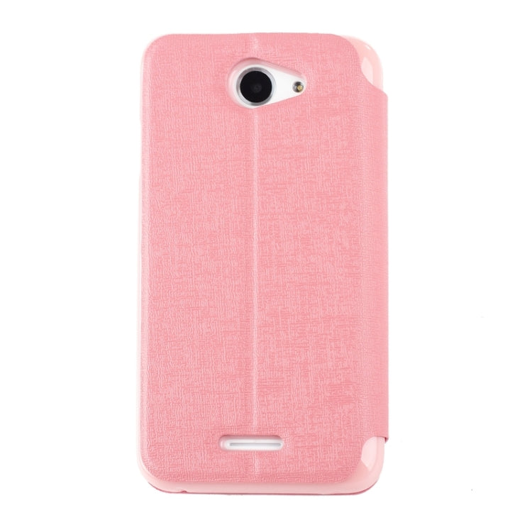 Oracle Texture Horizontal Flip Leather Case with Call Display ID & Holder for HTC Desire 516 / D516W