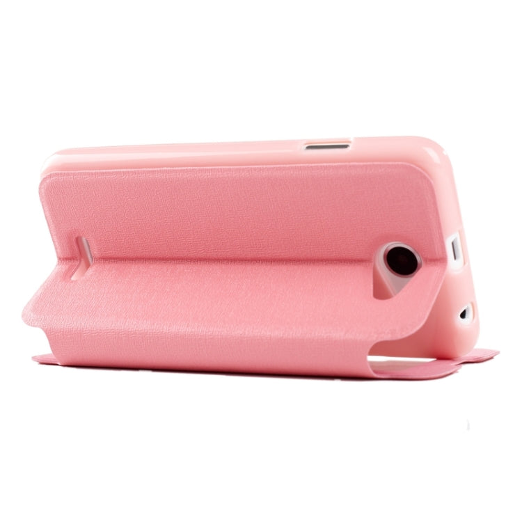 Oracle Texture Horizontal Flip Leather Case with Call Display ID & Holder for HTC Desire 516 / D516W