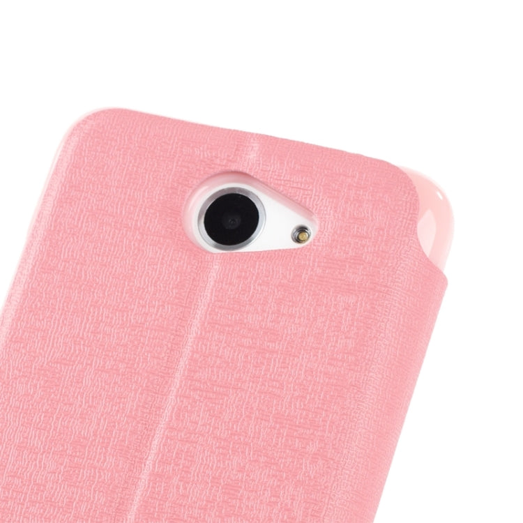 Oracle Texture Horizontal Flip Leather Case with Call Display ID & Holder for HTC Desire 516 / D516W