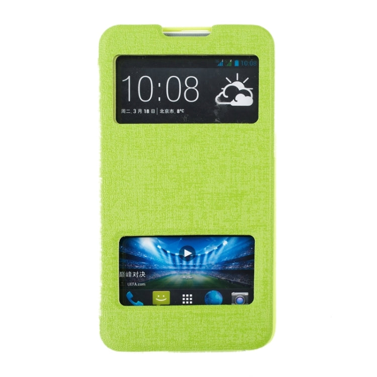 Oracle Texture Horizontal Flip Leather Case with Call Display ID & Holder for HTC Desire 516 / D516W