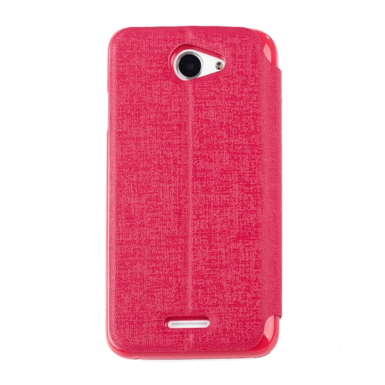 Oracle Texture Horizontal Flip Leather Case with Call Display ID & Holder for HTC Desire 516 / D516W