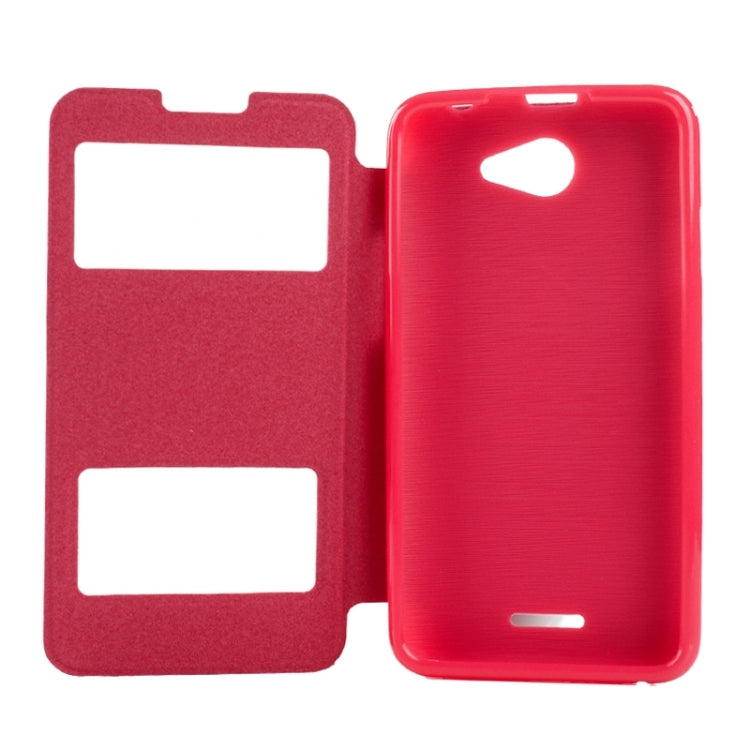 Oracle Texture Horizontal Flip Leather Case with Call Display ID & Holder for HTC Desire 516 / D516W