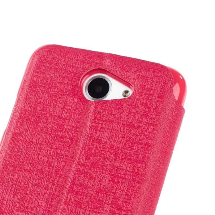 Oracle Texture Horizontal Flip Leather Case with Call Display ID & Holder for HTC Desire 516 / D516W