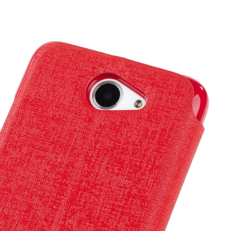 Oracle Texture Horizontal Flip Leather Case with Call Display ID & Holder for HTC Desire 516 / D516W